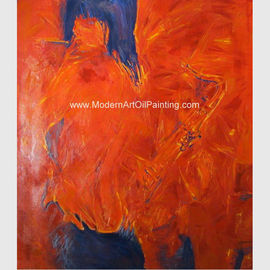 Woman Modern Art Oil Painting , Abstract Art Paintings Smoking Woman Saxophone