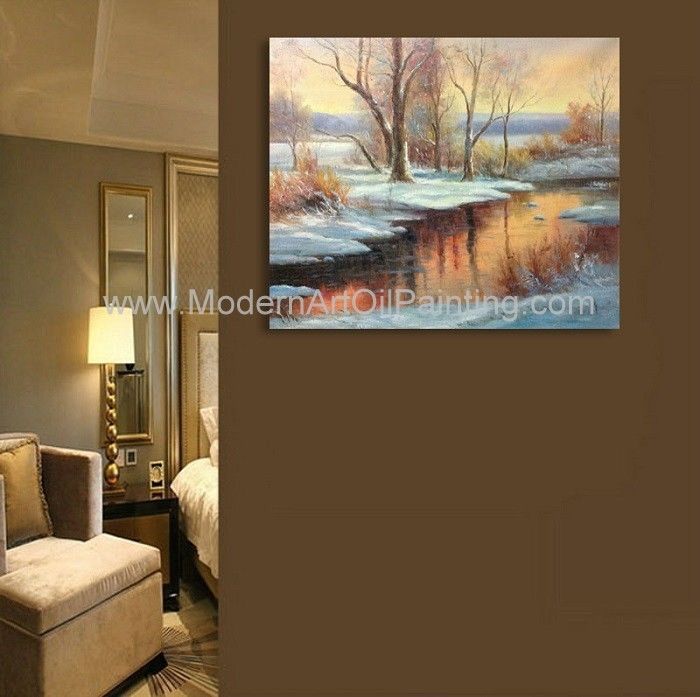 Classical Winter Snow Handmade Scenery Oil Painting For Home Decorative,Home Decor Liquidators Capitol Heights Md