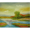 Handmade Nature Scenery Oil Painting on Canvas Abstract Colorful Field Landscape Painting Wall Art for Living Room Decor