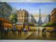 100% Handmade Paris Oil Painting Palette Knife Eiffel Tower Paris Scenery On Canvas