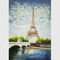 Contemporary Palette Knife Painting  Eiffel Tower Covered With Thick Plastic Layer
