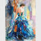 Palettle Knife Female Oil Painting Colorful Woman Abstract Canvas Art