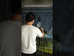 Palette Knife Oil Paintings Modern Canvas Art For Home Decor