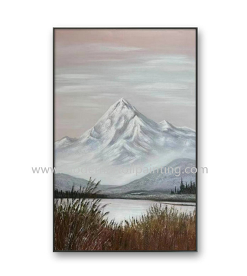 Handpainted Mountains Oil Painting Modern Landscape Canvas With Romantic Brushstrok