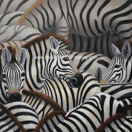 Handmade Abstract Art Canvas Paintings Animal Zebra Print Canvas Wall Art