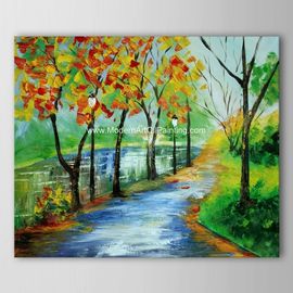 Bright Landscape Abstract Modern Art Oil Painting For Neo - Classic Style Spaces