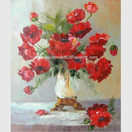 Modern Floral Palette Knife Oil Painting Still Life Canvas For Wall Decoration