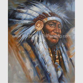Impression Human Portrait Painting Tribal Leaders Handmade On Canvas