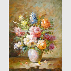Abstract Floral Still Life Oil Paintings Colorful Flowers Vase Canvas Painting