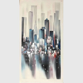 Canvas Decorative Modern Acrylic Cityscape Painting For House