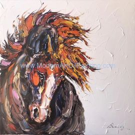 Abstract Horse Thick Texture Painting Animal Canvas Wall Art