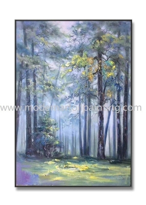 Abstract Landscape Modern Art Oil Painting For Living Room Forest Tree Painting