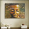 Thai Oil Painting, Modern Buddha Statue Oil Painting , Handmade Abstract Canvas Oil Paintings Oriental
