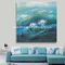 Contemporary Abstract Handmade Art Painting Sea Wave, Strectched Canvas Wall Art