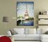 Contemporary Palette Knife Painting  Eiffel Tower Covered With Thick Plastic Layer
