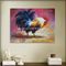 Acrylic Animal  Palette Knife Oil Painting Handmade Cock Thick Oil On Canvas