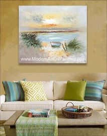 Handmade Thick Oil Paint Palette Knife Scenery Beach Ship Modern House Decor