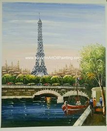 Impression Paris Oil Painting Paris Street Stretching Frame One Panel Office Deco