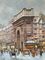 Framed Paris Oil Painting , Impressionist Landscape Paintings Thick Oil On Canvas