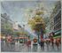 Framed Paris Street Scene Oil Painting Oil On Linen For Living Room Deco