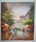 Impressionist Street  Paris Oil Painting Landscape Acrylic Palette Knife For Children Room