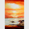 Abstract Orange Canvas Painting Wall Decor Covered With Thin Plastic Layer