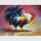 Acrylic Animal  Palette Knife Oil Painting Handmade Cock Thick Oil On Canvas