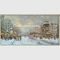 Framed Paris Oil Painting , Impressionist Landscape Paintings Thick Oil On Canvas