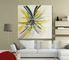 Modern Hand Painted Flower Paintings Fashion Square Abstract Art Canvas Paintings