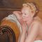 Traditional Nude Woman Portrait / Canvas Art Portrait Brush Strokers Photo Montage