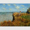 Claude Monet Oil Reproduction, Cliff Walk At Pourville Oil on Canvas 50 X 70 Cm