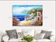 Hand - painted Impressionism Mediterranean Oil Painting Vacation Harbor