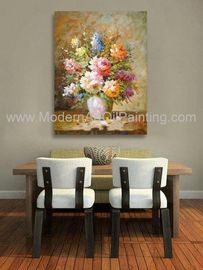 Abstract Floral Still Life Oil Paintings Colorful Flowers Vase Canvas Painting