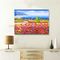 Red Poppy Floral Oil Painting Mediterranean Sea Oil Paintings By Knife
