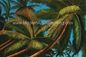 Hand Painted Hawaiian Artwork Paintings , Coconut Trees Landscape Oil Painting On Canvas