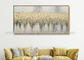 Hand Painted Gold Foil Painting Abstract Canvas Wall Art For Interior Decoration