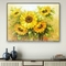 Palette Knife Sunflower Oil Paintings Floral Wall Art Paintings For Bedroom