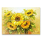 Palette Knife Sunflower Oil Paintings Floral Wall Art Paintings For Bedroom