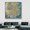 Handmade Gold Abstract Art Canvas Paintings For Christmas Wall Decorations 80 cm x 80 cm