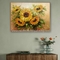 Sunflower Palette Knife Oil Painting Flowers Wall Art For Bedroom