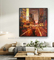 Cityscape Palette Knife Oil Painting Modern Street Oil Paintings For Decoration